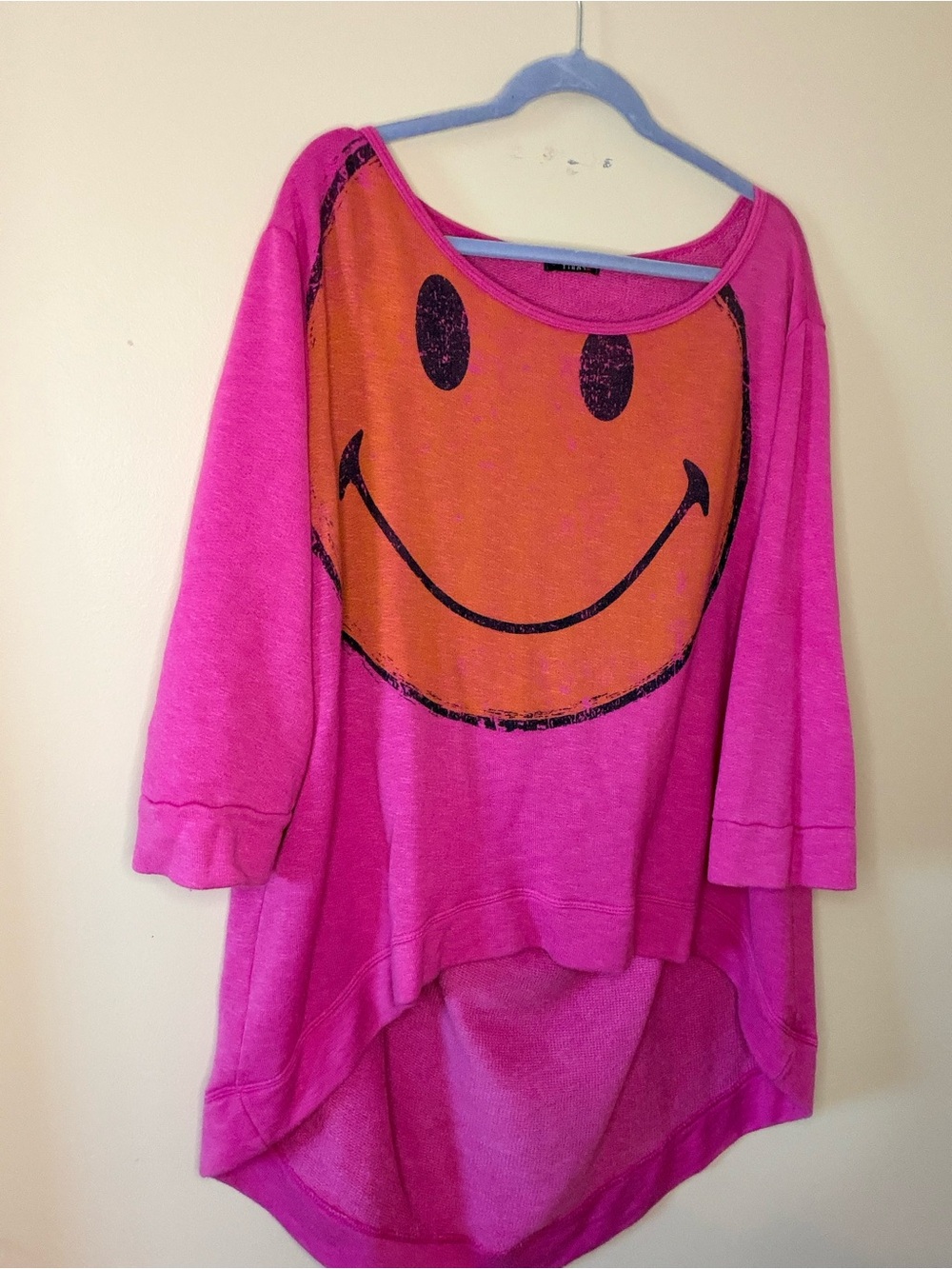 Pink Smiley Face High-Low Tunic